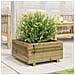 Fioriera Da Giardino 50x50x26,5 Cm In Legno Di Pino Impregnato - Foto miniatura 3