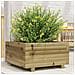 Fioriera Da Giardino 50x50x26,5 Cm In Legno Di Pino Impregnato - Foto miniatura 1