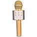 Microfono Karaoke Bluetooth Registrazione E Slot Per Scheda Micro-sd, Oro - Foto miniatura 2