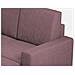 Divano Sakar 2 Posti (due Sedute Da 60cm) + Pouf Misure Esterne L. 148 P. 155 Colore Prugna - Foto miniatura 2