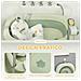 Vaschetta Bagnetto Pieghevole per Neonati con Cuscinetto e Lavabo, in Plastica Antiscivolo, 86x53x25.5 cm, Verde - Foto miniatura 6