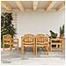Set Da Pranzo Da Giardino 7 Pz In Legno Massello Di Teak - Foto miniatura 1