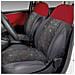 Serie Completa Coprisedili Personalizzati Fiat Panda 12> 5 Posti Post. Diviso Tess. Misto Cotone Quadri Grigio/rosso - Foto miniatura 1