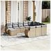 Set Divani Da Giardino 11 Pz Con Cuscini Beige In Polyrattan - Foto miniatura 1