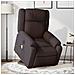 Poltrona Alzapersona Massaggio Elettrica Marrone Scuro Tessuto - Foto miniatura 2