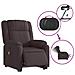 Poltrona Alzapersona Massaggio Elettrica Marrone Scuro Tessuto - Foto miniatura 6