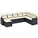 Set Divani da Giardino con Cuscini 8 pz Nero in Polyrattan - Foto miniatura 1