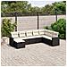 Set Divani da Giardino con Cuscini 8 pz Nero in Polyrattan - Foto miniatura 2