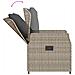Set Pranzo da Giardino 5pz con Cuscini Grigio Chiaro Polyrattan - Foto miniatura 5