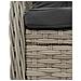 Set Pranzo da Giardino 5pz con Cuscini Grigio Chiaro Polyrattan - Foto miniatura 6