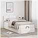 Letto Pouf con Materasso Bianco 100x200 cm Similpelle - Foto miniatura 3