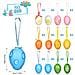 Uova Di Pasqua Decorate Da Appendere In Plastica Decorative 24 Pezzi 6 Cm - Foto miniatura 3