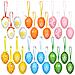 Uova Di Pasqua Decorate Da Appendere In Plastica Decorative 24 Pezzi 6 Cm - Foto miniatura 1