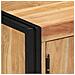 Mobile per scarpe  Nero 30x30x40 cm in legno massello di acacia e acciaio - Foto miniatura 8