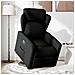 Poltrona Alzapersona Reclinabile Elettrica Nera in Tessuto - Foto miniatura 2
