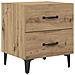 Armadietto per letto rovere artigianale 40 x 35 x 47,5 cm - Foto miniatura 1