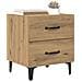 Armadietto per letto rovere artigianale 40 x 35 x 47,5 cm - Foto miniatura 3