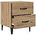 Armadietto per letto rovere artigianale 40 x 35 x 47,5 cm - Foto miniatura 5