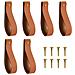 Set Di 6 Ganci Da Parete In Pelle Pu Marrone - Cinghie Decorative Con Viti In Ottone Brown - Foto miniatura 1