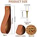 Set Di 6 Ganci Da Parete In Pelle Pu Marrone - Cinghie Decorative Con Viti In Ottone Brown - Foto miniatura 6