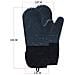 Set Di Guanti Da Forno Resistenti Al Calore - 1 Paio Di Guanti A Coste E 2 Cuscinetti Rotondi, Guanti Da Cucina Darkgrey - Foto miniatura 3