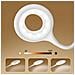Lampada Led Da Scrivania Ring Light Con Base Tattile Multifunzione, Bianco - Foto miniatura 2