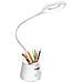 Lampada Led Da Scrivania Ring Light Con Base Tattile Multifunzione, Bianco - Foto miniatura 4