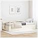 Struttura Letto Angolare con Materasso 2 pcs Crema Velluto - Foto miniatura 2
