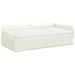Struttura Letto Angolare con Materasso 2 pcs Crema Velluto - Foto miniatura 4