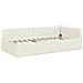 Struttura Letto Angolare con Materasso 2 pcs Crema Velluto - Foto miniatura 6