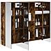 Mobiletto per specchio da bagno Rovere fumé 80 x 14.5 x 70 cm - Foto miniatura 3