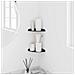 Mensola sospesa con lo scaffale 2 pcs Nero 15 x 15 x 2 cm - Foto miniatura 4