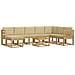 Set di divani da esterno con cuscino 9 pcs Bianco e Beige - Foto miniatura 1