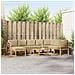 Set di divani da esterno con cuscino 9 pcs Bianco e Beige - Foto miniatura 2