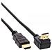 cavo hdmi high speed with ethernet, fullhd, type-a maschio / type-a maschio con angolo 90°-nero, 15m - Foto miniatura 1