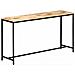 Tavolo Consolle 140x35x76 Cm In Legno Massello Di Mango Grezzo - Foto miniatura 1