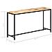 Tavolo Consolle 140x35x76 Cm In Legno Massello Di Mango Grezzo - Foto miniatura 6