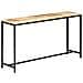 Tavolo Consolle 140x35x76 Cm In Legno Massello Di Mango Grezzo - Foto miniatura 7