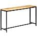 Tavolo Consolle 140x35x76 Cm In Legno Massello Di Mango Grezzo - Foto miniatura 13