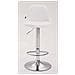 Set 2x Sgabelli Design Kiel In Similpelle - Coppia Sgabelli Cucina Tulip Girevoli Regolabili 60-82cm - Sgabello Bar Imbottito (2 Pezzi) Bianco Cromato - Foto miniatura 3