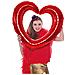 Folat Bv - Palloncino Alluminio Cornice A Forma Di Cuore Rossa - Foto miniatura 1