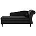 Chaise Longue In Velluto Nero Versione Destra Luiro - Foto miniatura 9
