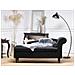 Chaise Longue In Velluto Nero Versione Destra Luiro - Foto miniatura 2