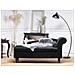 Chaise Longue In Velluto Nero Versione Destra Luiro - Foto miniatura 11