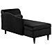 Chaise Longue In Velluto Nero Versione Destra Luiro - Foto miniatura 8
