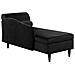 Chaise Longue In Velluto Nero Versione Destra Luiro - Foto miniatura 13