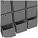 Mobile con 9 Scatole a Cubo Grigio 103x30x107,5 cm in Tessuto - Foto miniatura 7