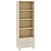 Credenza Marrone Miele 60x35x180 Cm In Legno Massello Di Pino - Foto miniatura 1