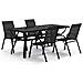 Set Mobili Da Pranzo Per Giardino 5 Pz Nero - Foto miniatura 1