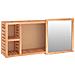 Armadietto A Specchio 80x17x34 Cm In Legno Massello Di Noce - Foto miniatura 2